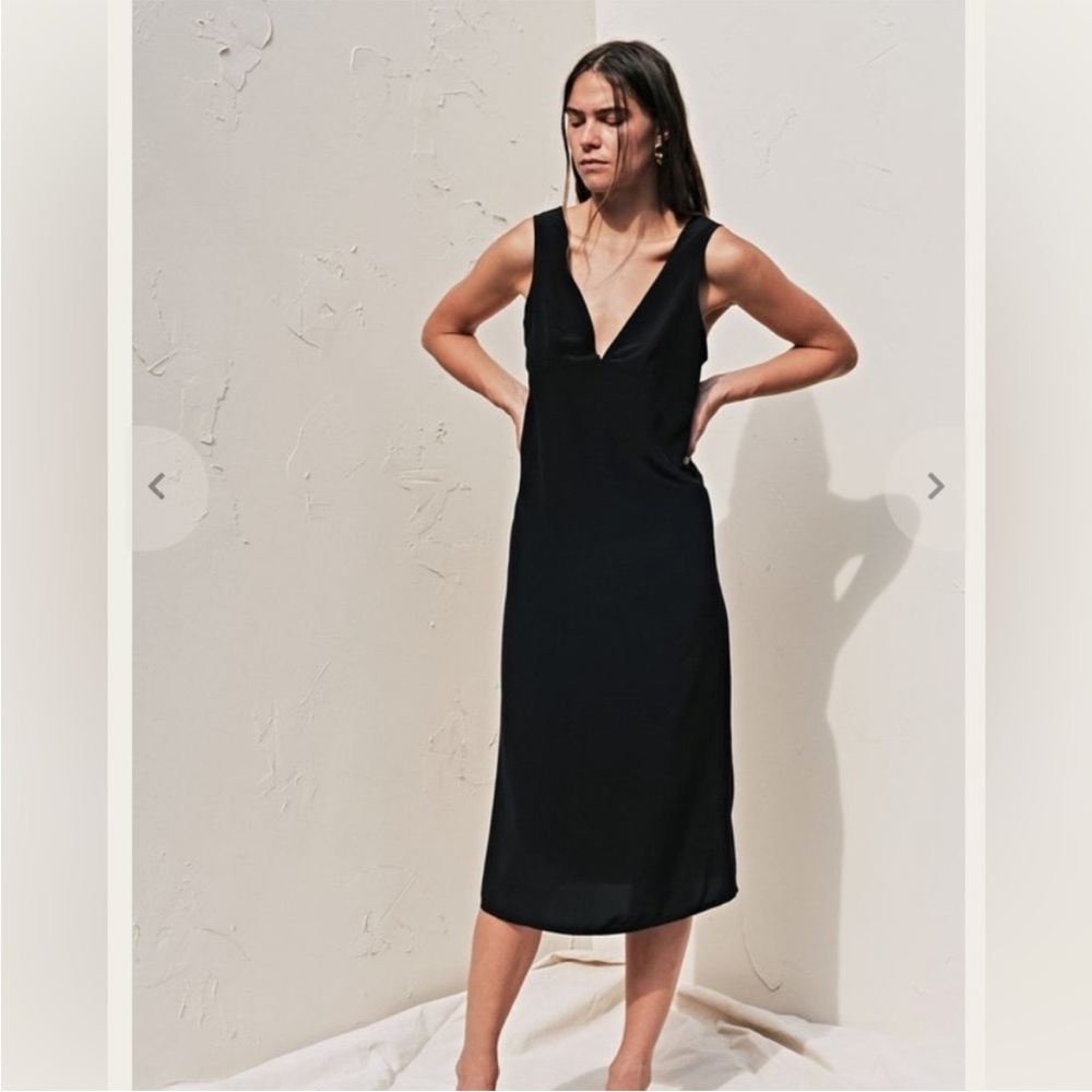 The Great Eros ‘Lutro’ Silk Dress Black